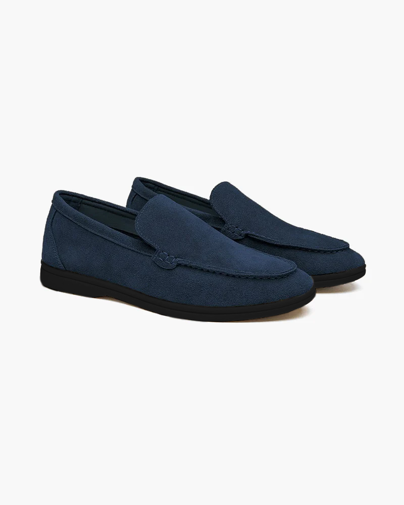 Premium Suede Loafers - Black Soles
